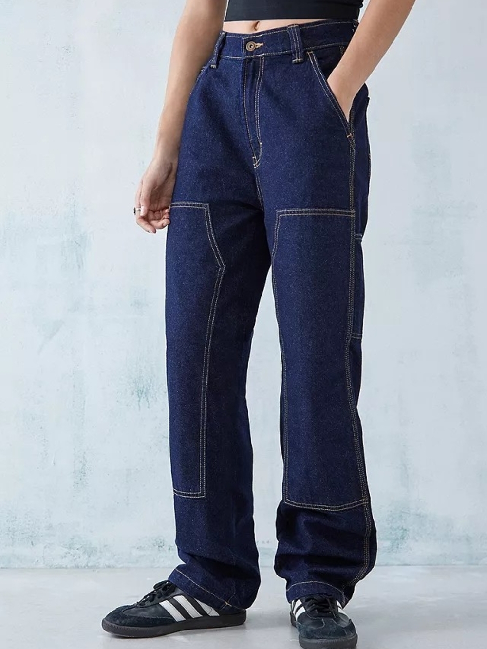 Dickies Madison Double Knee Dark Indigo Carpenter Jeans 90s Y2k